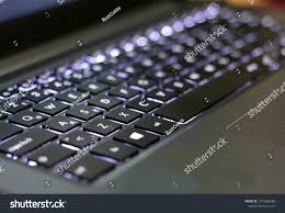 Close Laptop Keyboard Illumination Backlit Keyboard Stock Photo Edit Now 1273386286