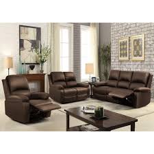 reclining luxury leather sofa set in