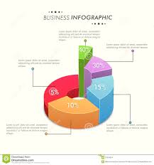 3d Infographic Pie Chart For Business Stock Illustration
