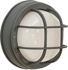 Coramdeo Outdoor 8 Round Led Bulkhead Light Flush Mount For Wall Or Ceiling Wet Location 75w