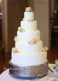strings texture ercream wedding cake