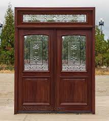 Exterior Double Doors Solid Mahogany