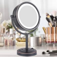 tabletop led lighted makeup mirror