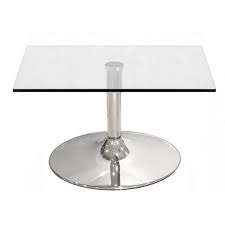 Glass Coffee Table And Chrome Base 50