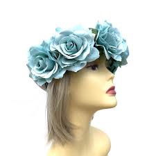 In addition, hair accessories with flowers considered the modern trend in fashion. Duck Egg Flower Crown Hair Garland For Weddings Festivals