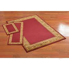 decorative 3 pc rug set with runner