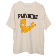 Playdude Bart Simpson Playboy Parody 1990s Single Stitch Tee Shirt | eBay