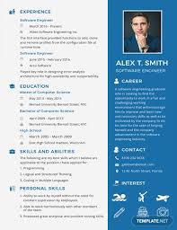 Free Resume And Cv For Software Engineer Fresher Template Download