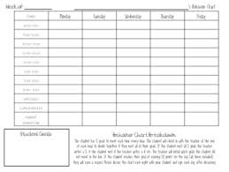 Editable Check In Check Out Behavior Chart