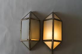 Nickel Plated Wall Lamps With Opal