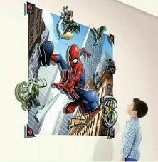 walltastic 3d spider man wall mural