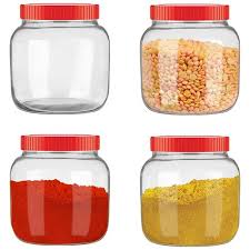 Glass Ideas Glass Jar With Red Lid
