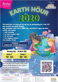 Earth hour 2020 was held on 28th march, saturday from 8:30 pm to 9:30 pm (check local timings). Earth Hour 2020 Workshop Atria Shopping Gallery Ticket2u
