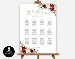 Printable Wedding Seating Chart Template Alphabetical 5
