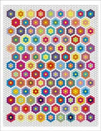 hexagon quilt paper pattern from this website    FaveQuilts