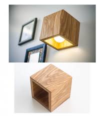 Solid And Rustic Wood Wall Lamp Wall