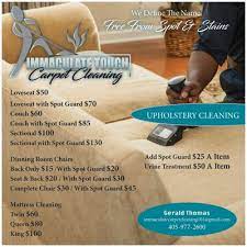 immaculate carpet cleaning service