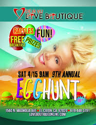 Join Us For Our 9th Annual Egg Hunt At Deja Vu Love Boutique