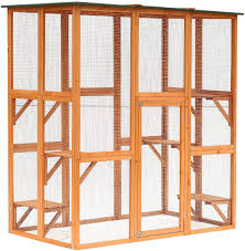 pawhut large wooden outdoor catio