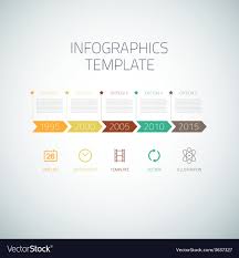 Web Infographic Timeline Arrows Template Layout Vector Image