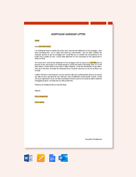 hardship letter template in word free