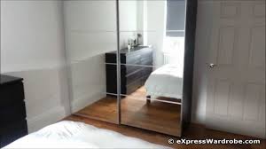 Classic wardrobe with mirrors, with internal drawers. Ikea Pax Auli Sliding Mirror Door Wardrobe Design Youtube