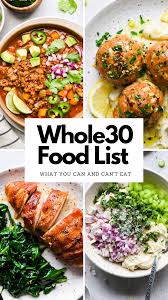 whole30 food list what you can and can