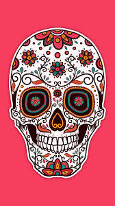 pop art day of the dead skull wallpaper