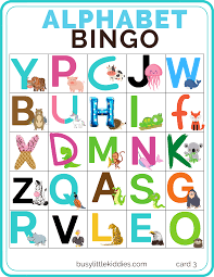 alphabet bingo free printable with