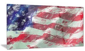 Off On Usa Flag Abstract Art Map F