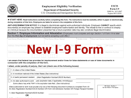 If the employer accepts a driver authorization or driver privilege card as a list b document, the employer must also examine a list c document establishing employment authorization. U S Revises I 9 Form Used For All New Hires Path2usa Travel Guide For Usa