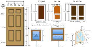 standard dimensions of door and window