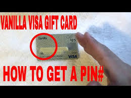 a pin for your vanilla visa gift card