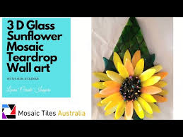 Mosaic Flower Teardrop 3d Wall Hanging