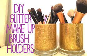 diy glitter makeup brush holders you