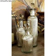 Decorative Silver Glass Bottles