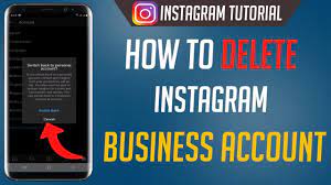 to delete insram business account