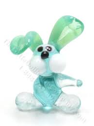Miniature Blown Glass Rabbit Figurine