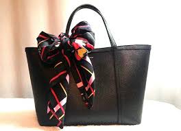 bag with a scarf or key ring