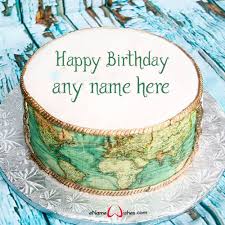 name editor happy birthday cake with