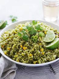 authentic arroz verde mexican green