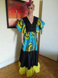 Creole Dress Long Dresses Flared Dresses Multicolour For Her Cotton Ankara