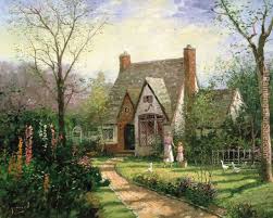 Thomas Kinkade The Cottage Painting
