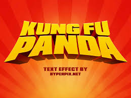 free kung fu panda text effect psd