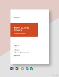 carpet cleaning estimate template in ms