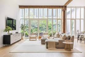 Big windows and decorative curtains combined with brick fireplaces, sideboards and wooden floors, along with impressive timber beams to create living spaces where the whole family. 50 Living Rooms With Big Windows Photos Home Stratosphere