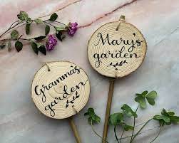 Custom Wood Slice Garden Signs Jaded