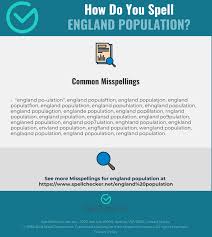 England (cornish:pow sows) is the largest of the four home nations that make up the united kingdom. Correct Spelling For England Population Infographic Spellchecker Net