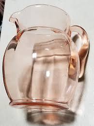 Vintage Pink Glass Pitcher 6