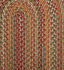blue ridge wool oval braided rug 8 x